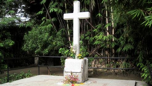 The Site of a Mass Grave, the Remains of 600 Americans & Filipinos Slaughtered in the Dungeons