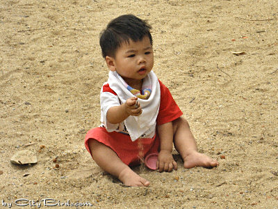 Bangkok Children, Like Kids Everywhere, Enjoy the Sand