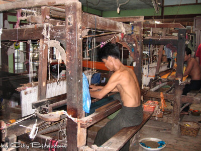 Loom Workers of Mandalay, Burma (Myanmar)