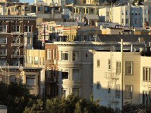 A view San Francisco birds see while flying around Ciity Birds Country, the Heart of San Francisco