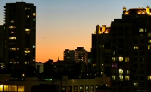 San Francisco at dusk.