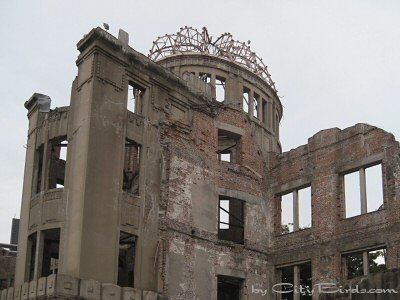 A Close-up of The Atomic Dome in Hiroshima
