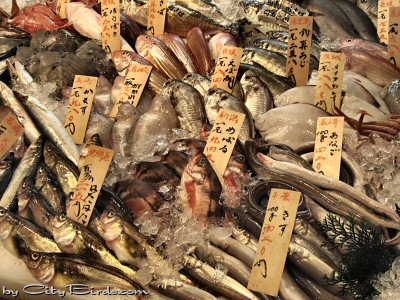 Fish on Ice in a Tokyo Market