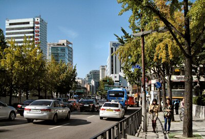 A Downtown Seoul Street Scene