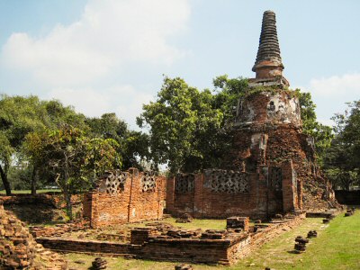 A View of the Ruins of the City of Ayutthaya in Thailand
