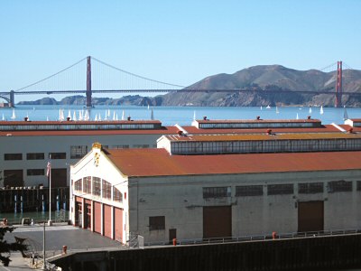 Fort Mason and the Golden Gate Bridge