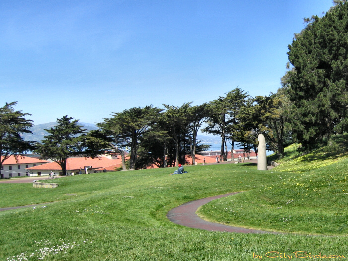 Open space at Fort Mason.   A City Birds digital photo.