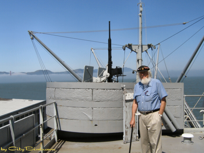 WWII Veteran who sailed on Liberty Ships.  A City Birds digital photo.
