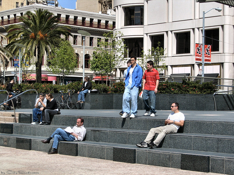 Relaxing at Union Square, San Francisco