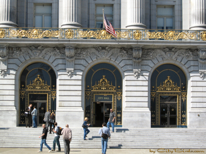 Doors of San Francisco City Hall.