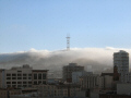 Fog covered San Francisco Hills