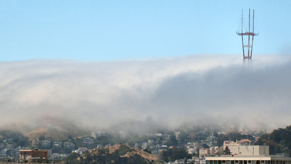 Summer Fog Rolling Into the City