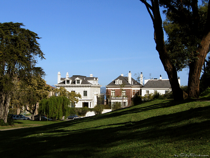 Homes and apartment buildings around Lafayette Park
