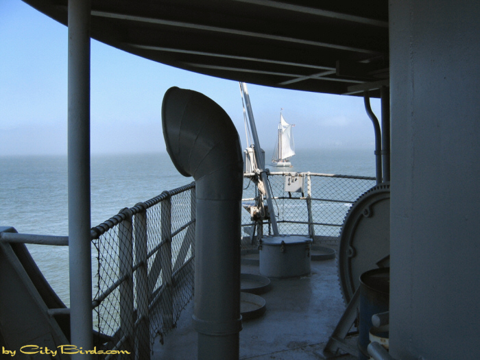 Liberty Ship Jeremiah O'Brien's Stern.   A City Birds digital photo.