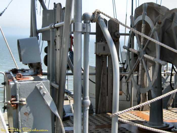 Flying Bridge of Liberty Ship Jeremiah O'Brien.  A City Birds digital photo.