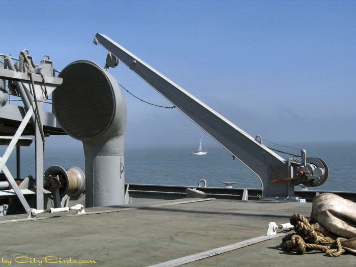 A hold cover on the ship's deck of the Liberty Ship, SS Jeremiah O'Brien.  A City Birds digital photo.