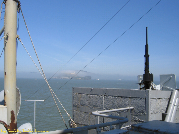 Gun aboard the Liberty Ship Jeremiah O'Brien.  A City Birds digital photo.
