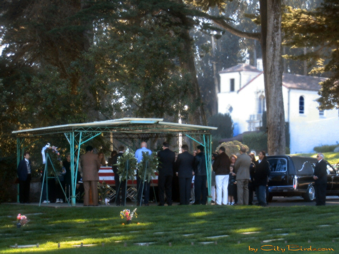 Interment Service at San Francisco National Cemetery.  A City Birds digital photo.