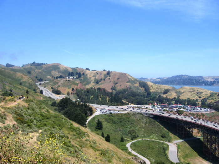 Vista Point, Marin Headlands.  A City Birds digital photo.