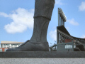 McCovey Statue, China Basin Park, San Francisco.  A City Birds digital photo.