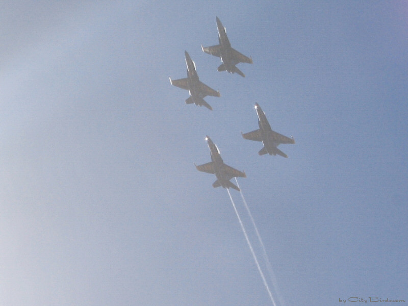 The Blue Angels' C-130 over San Francisco